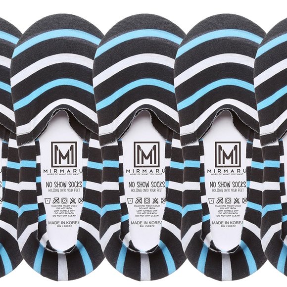 4 pairs of stripe no show socks - Picture 2 of 2